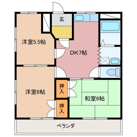 ハイブリッジ湯田の物件間取画像